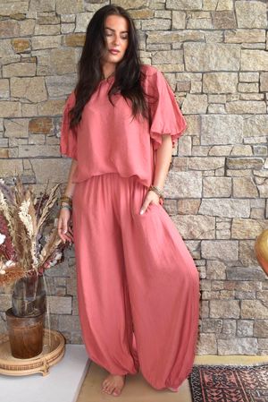 Randles Puff Sleeve Blouse Rhubarb Rose
